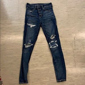 AE Hi-Rise Distressed Skinny Jeans